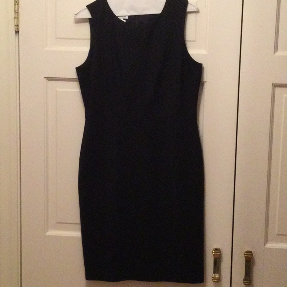 Donna Morgan black knit dress.